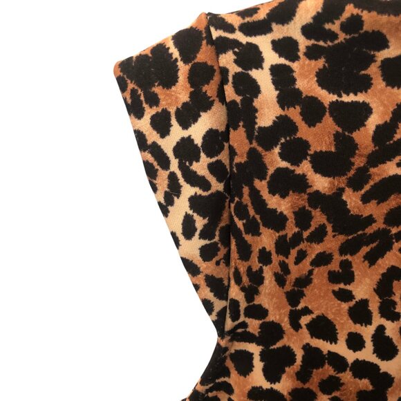 Annabelle Leopard Print Cap Sleeved Top NWOT - Picture 3 of 5